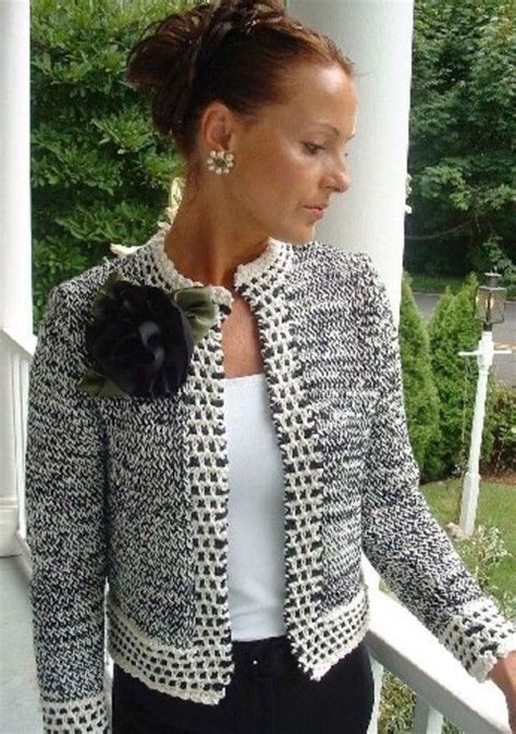 chanel jacket tutorial 2|chanel style cardigan knitting pattern.